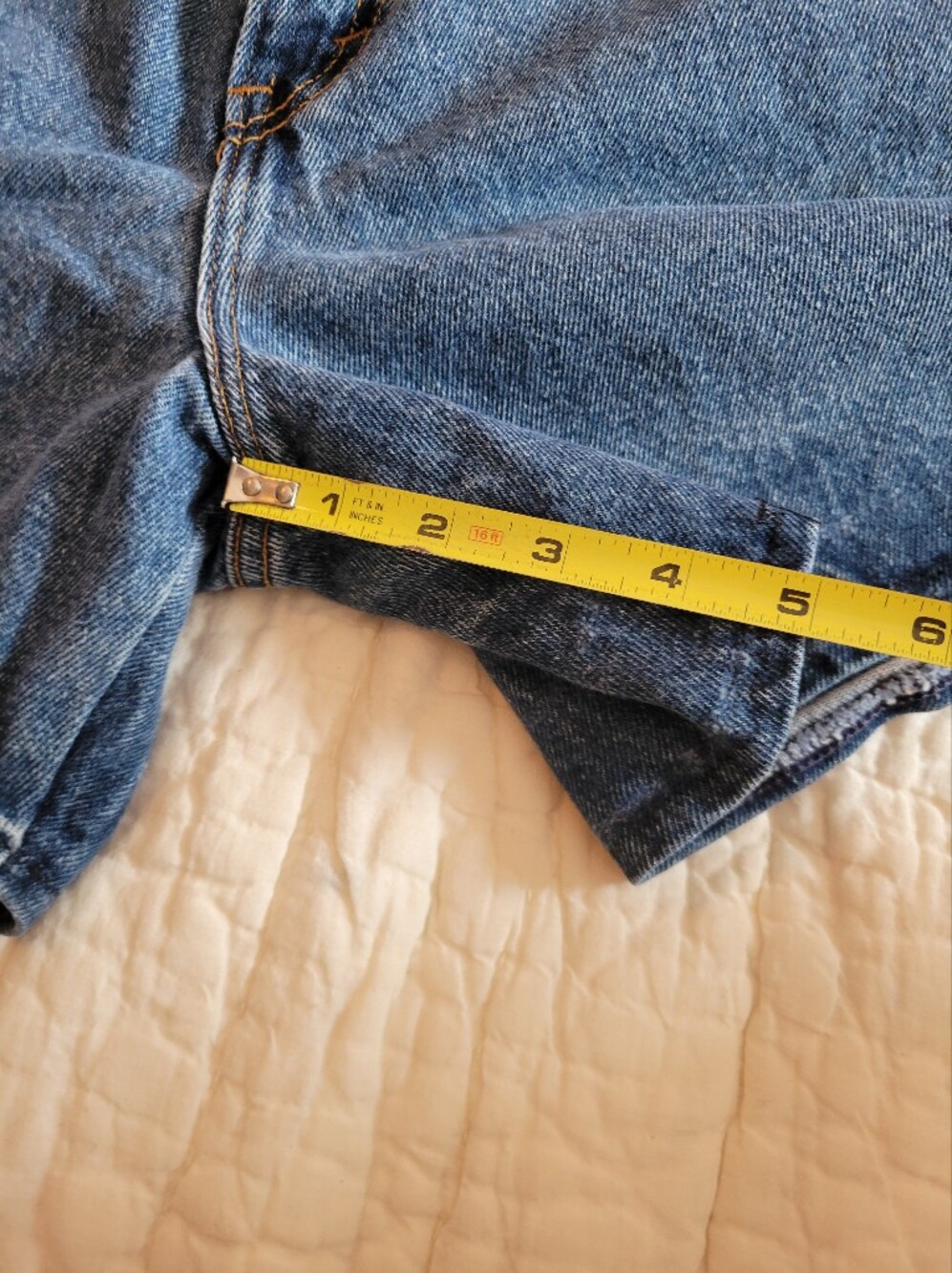 Vintage Levis 954 Cut Off Shorts Womens 90s USA High Waisted Orange Tab Size 28 - Picture 12 of 12